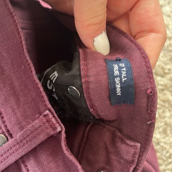 Gap Denim Pants True Skinny Purple size 27 Tall - Picture 7 of 8